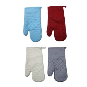 Chef Valley Oven Mitt with Silcone Grips Cotton Assorted Colors 1 Ea 42-76581