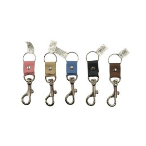 Diamond Bolt Clip Keychain with Leather Joint   1 Ea 09-3928