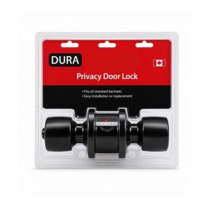 Privacy Tulip Door Knob Matte Black