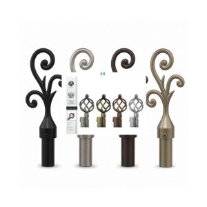 Metal Curtain Rod Painted Color 48-48 In 1 Each