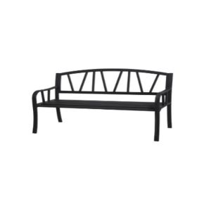  Bench Alvernia 3 Seater 127x61.5x86cm Steel Black 1 Ea 330770