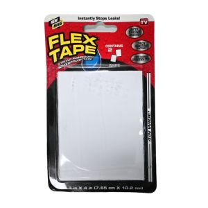 Flex Tape White Rubberized Waterproof Patch-2pk