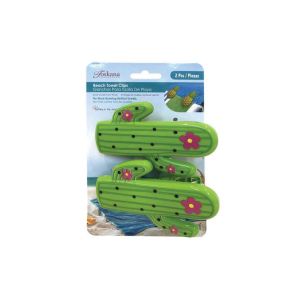 Toskana Beach Towel Clips Cactus Design Mcol 2's 701-06400