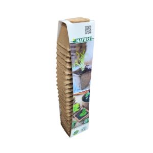 Nature Biodegradable Square Plant Pots 20pk