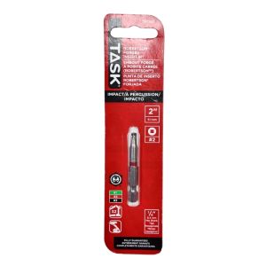 TASK Robertson Forged Insert Bit #2 Square Drive, 2
