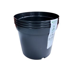 Nature Recycled Plastic Plant Pot 4pcs - 3L Black