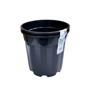 Nature Recycled Plastic Plant Pot 2pcs- 4.5L Blck