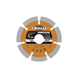 Brown USA Segmented Rim Diamond Blade 4x5/8-7/8 In Metal 1 Each 4HS10SGGPW