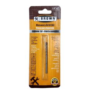  Brown USA Carbide Tip Masonry Drill Bit 1/8x3