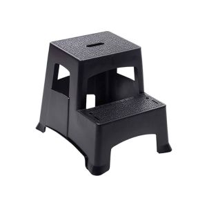 Plastic Step Stool 2 Step Black 325 lbs 1 Each 8478034