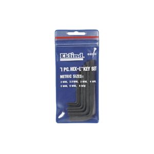 Eklind Tool Hex-L 2-8mm Metric Short Arm Hex L-Key Set Multi-Size 7 1 Each 25106