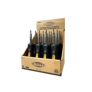 Brown USA Screwdriver Interchangable 6 In Chrome Steel 1 Each BR0040