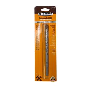 BROWN Masonry Drill Bit – 3/8 in. x 6 in., Carbide Tip