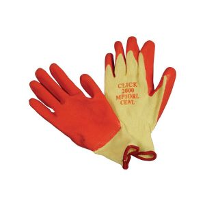 Click 2000 Poly Palm Coated Gloves Orange 1 Each CXH25265