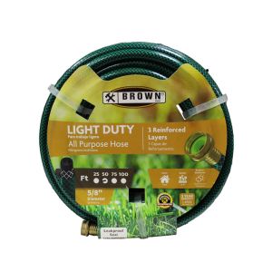 Brown USA PVC Garden Hose  50 Ft x 5/8 In Green 1 Each BRGH58050