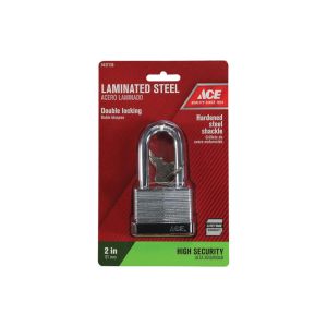 Ace 2 in. 1-1/16 in. L Laminated Steel Double Locking Padlock 1 Each 5437736
