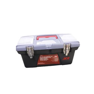 Ace Plastic Tool Box Wth Metal Latch and Removable Parts Tray 16 In 1 Ec 2004758