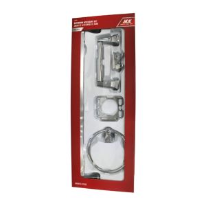 Ace 5 Piece Modern Bath Accessory Set  Chrome 1 Ea 4022630