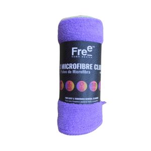 Free Microfibre Cloth Set 3pcs  Lilac Pink Yellow 1 Ea FHB-MF-ALLROLL