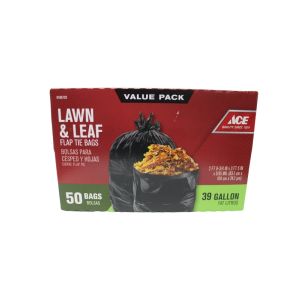 Ace Lawn & Leaf Trash Bag 50ct 39gal Black