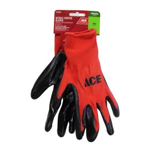 Ace Men's Indoor/Outdoor Coated Work Gloves Red Medium 1 Each 6355994