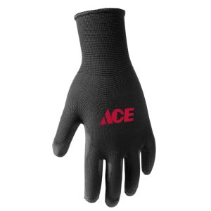 Ace Men's Indoor/Outdoor Coated Work Gloves Black L 1 pair 1 Each 7502453