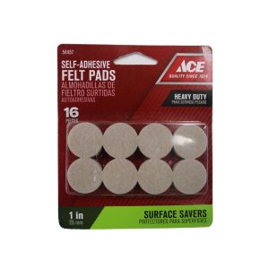 Ace  Self Adhesive Felt Pad 1 In Beige 16's 1 Each 54457