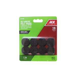 Ace Intl Self Adhesive Felt Pad 1 In Black 1 Each 5731765