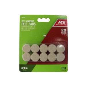 Ace Intl Self Adhesive Felt Pad 3/4 In Beige 1 Each 54379