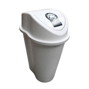 Recycle Swing Lid Bin 6.6 Gal – White