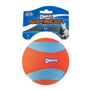Chuck It Amphibitous Dog Ball Toy Blue & Orange  1 Ea 8098568