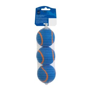 Chuck It Squeaky Tens Ball Blue & Orange  3pk 1 Ea 8098572