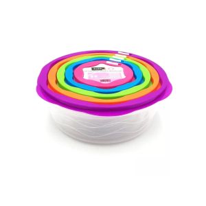  Set Of 5 Pcs Pp Plastic Bowls  Multi  Color 1 Ea 72304183