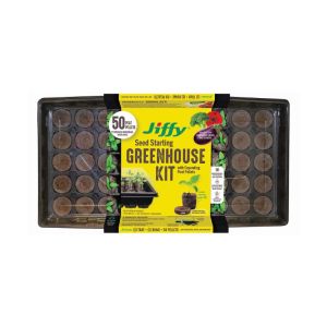 Jiffy Seed Starting Peat Pellet Greenhouse 50 Cell   1 Ea 7018961