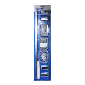  Bathroom Set 5pcs  Aqua Blue 1 Ea P-10084