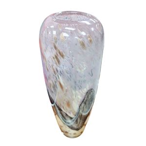 Iridescent Pink Art Glass Vase-17x17x45cm