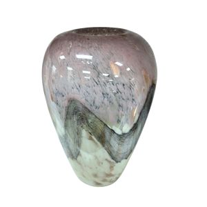Pink Marble Art Glass Vase-20.5 X 20.5 X 31.5cm