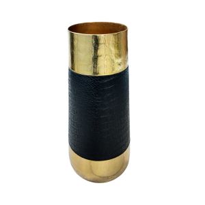 Black & Gold Metal Decorative Vase- 20x20x45cm