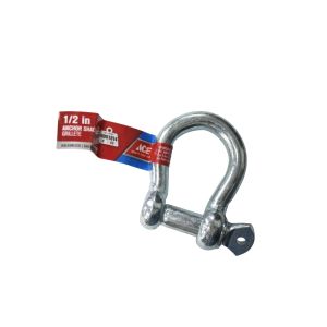 Ace Screw Pin Anchor Shackle 1/2In 1.27Cm Galvanized 1 Ea 5999539