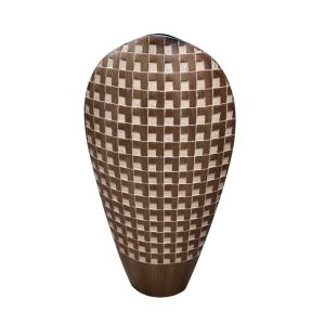 Woven Pattern Decorative Vase – Brown 10 X 23 X 45cm