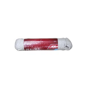 Ace Cotton Clothesline 1/4X50Ft White 1 Ea 5999443