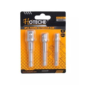Hoteche 3Pcs Power Extension Bar Qrt, Three 8th,  Half Inch  1 Ea 200636