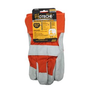 Hoteche Cow Split Leather Work Gloves – 10.5