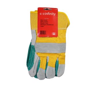 Cyg Intl Inc Split Leather Double Palm and Thumb Glove 1 Each 711DPT