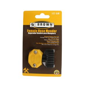 Brown USA Female Hose Mender Plastic 1/2