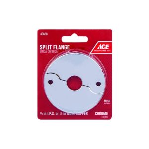 Ace 3/8 in. Steel Split Flange Chrome 1 Each 40688
