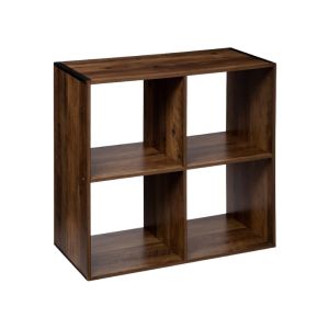 4-Cube Storage Organizer Rustic Brown Finish 67.6x32x67.6cm 1Ea 275554