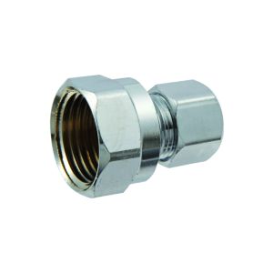Ace Straight Connector Half x Three 8th Inch Brass 1 Ea 4310819