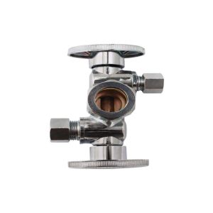 Ace Dual Shut Off Valve Five 8th x Three 8th x Qrt Inch  1 Ea 4674263
