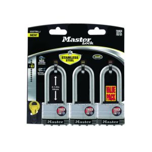 Ace Padlock With Key 3pk 2 Inch S-Steel 1 Ea 5006951